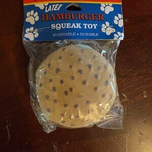 Dog Toy: Squeaky Hamburger
